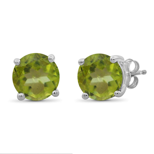 1 3/4 ct. T.G.W. Peridot Stud Earrings in Sterling Silver