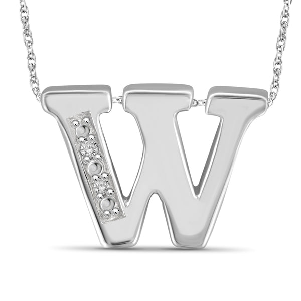 Yours Truly Diamond Accent Sterling Silver A TO Z Initial Necklace