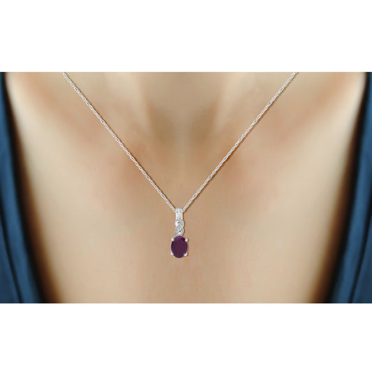 4 1/3 ct. T.G.W. Ruby 3-Piece Jewelry Set with Diamond Accent in Sterling Silver