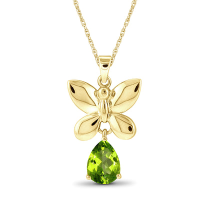 3/4 ct. T.G.W. Peridot Pendant in 14K Gold over Silver