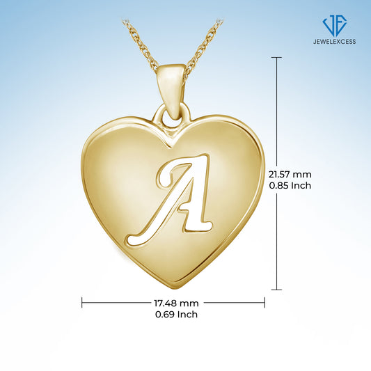 Initial Pendant in 14K Gold over Silver