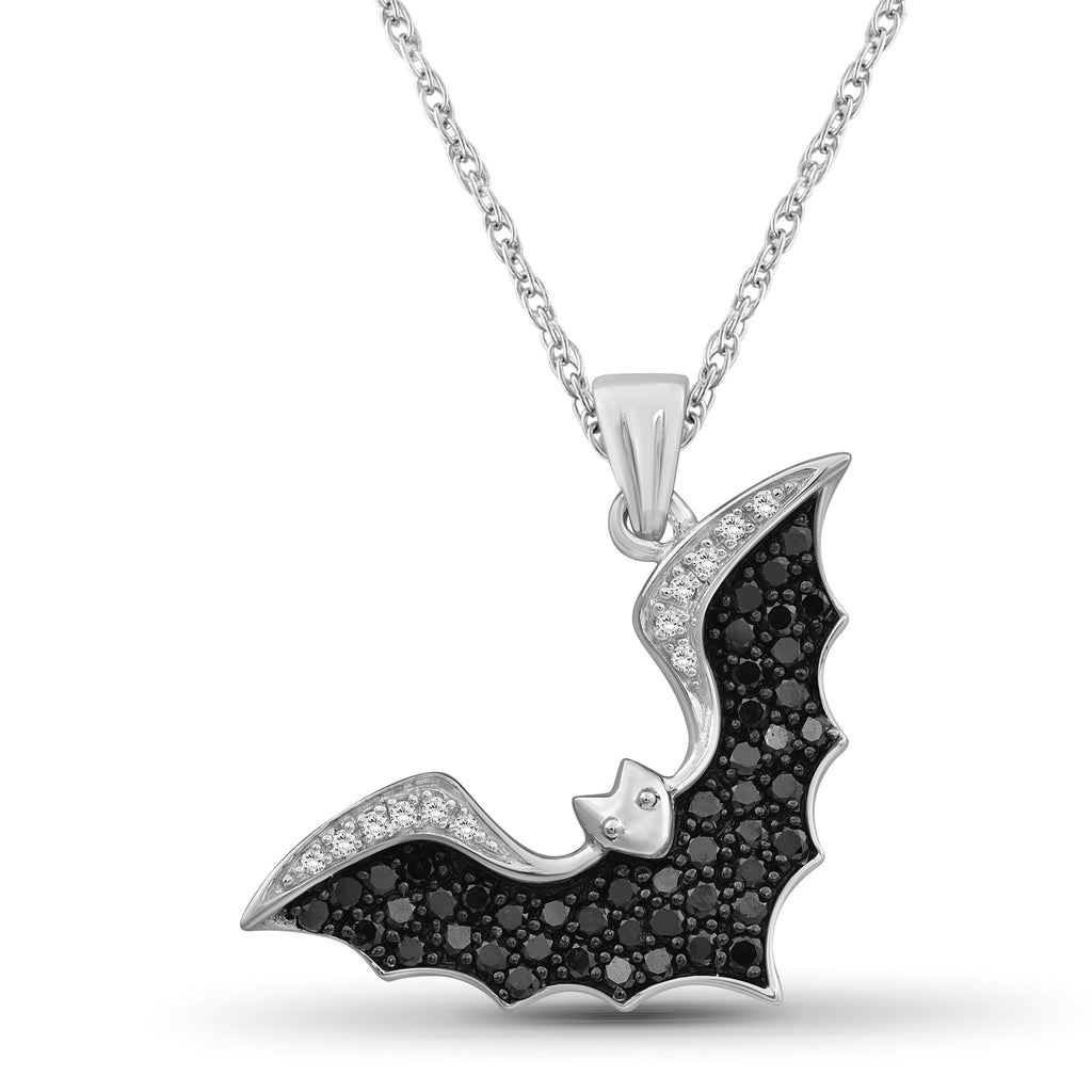Sterling Silver Hanging Bat Charm -Necklace - FashionJunkie4Life