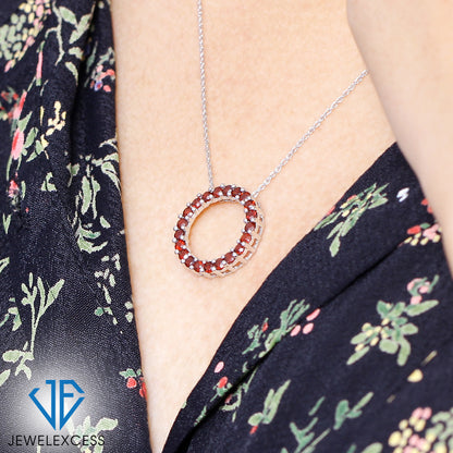 1 ct. T.W. White Diamond Circle Necklace in Sterling Silver