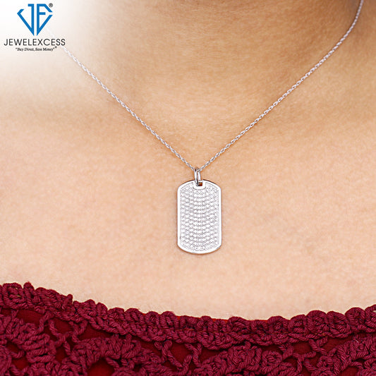 1 ct. T.W. White Diamond Dog Pendant in Sterling Silver
