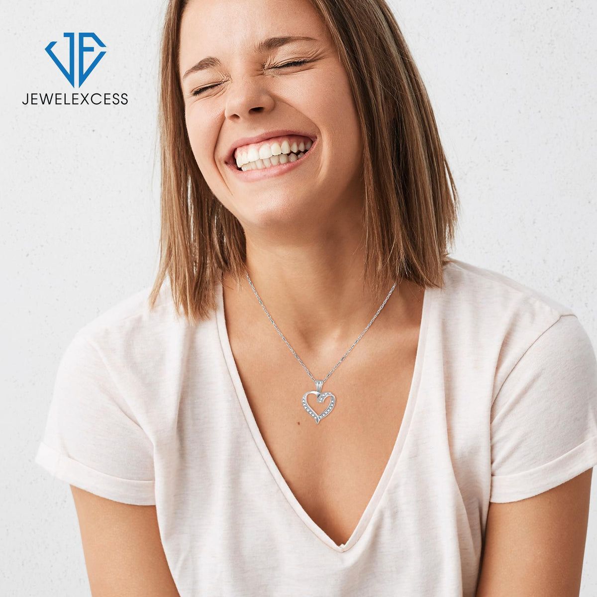 Diamond Accent Heart Pendant in Sterling Silver