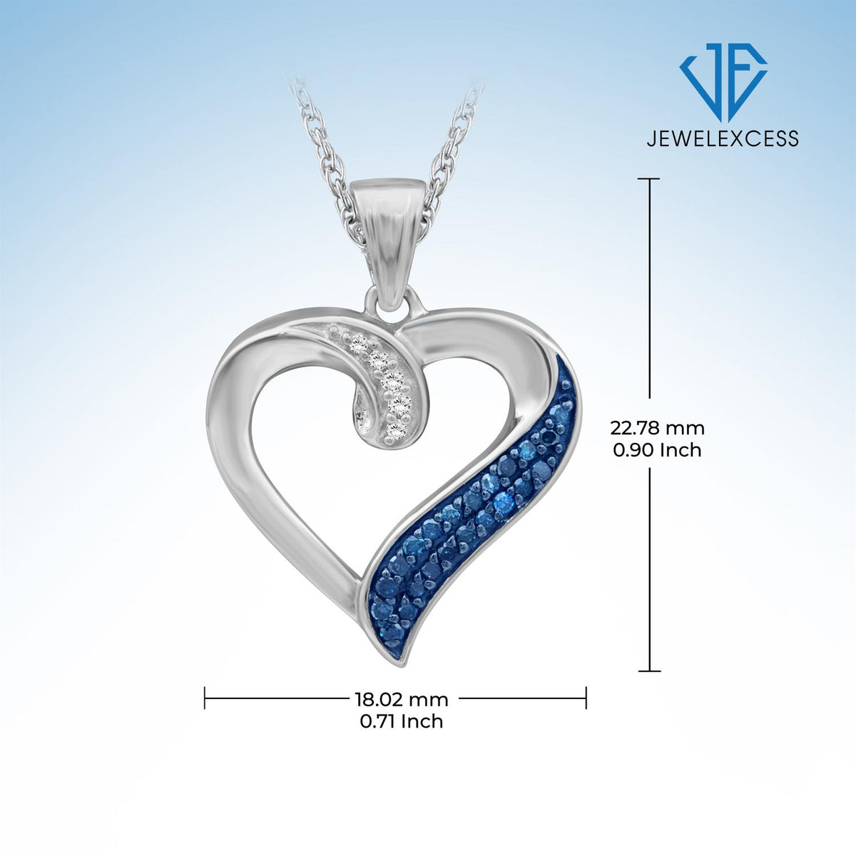 1/7 ct. T.W. White Diamond Heart Pendant in Sterling Silver