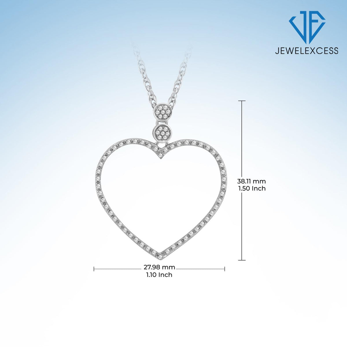 1/4 ct. T.W. White Diamond Heart Pendant in Sterling Silver