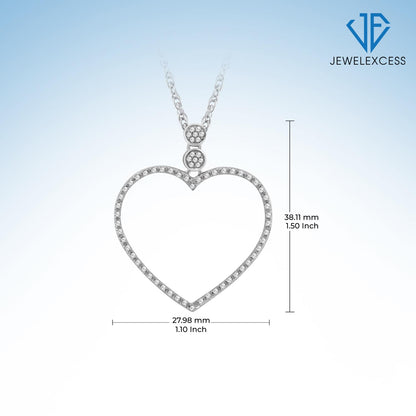 1/4 ct. T.W. White Diamond Heart Pendant in Sterling Silver