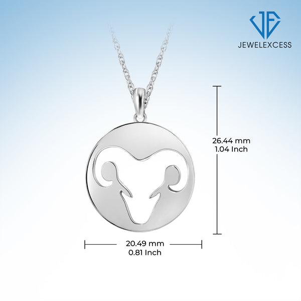 What's Your Sign? Aries Cutout Pendant In Sterling Silver