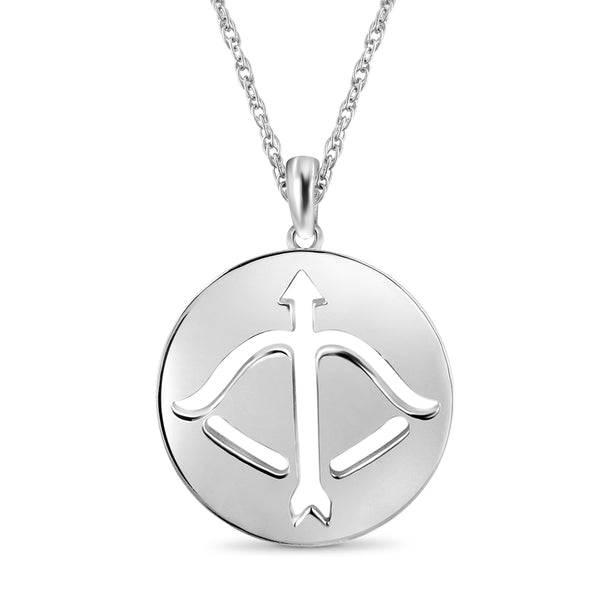 What's Your Sign? Sagittarius Cutout Pendant In Sterling Silver