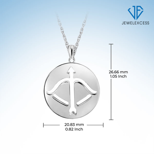 What's Your Sign? Sagittarius Cutout Pendant In Sterling Silver