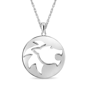 What's Your Sign? Leo Cutout Pendant In Sterling Silver