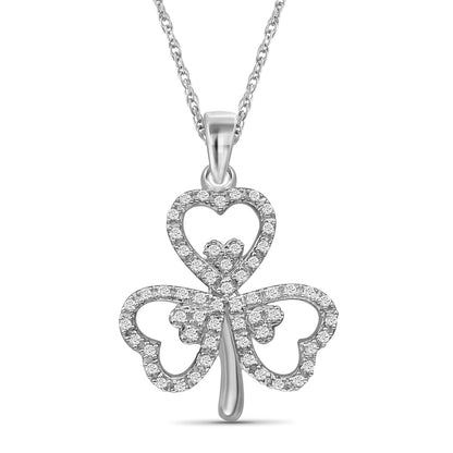 1/5 ct. T.W. White Diamond Pendant in Sterling Silver or 14K Gold over Silver