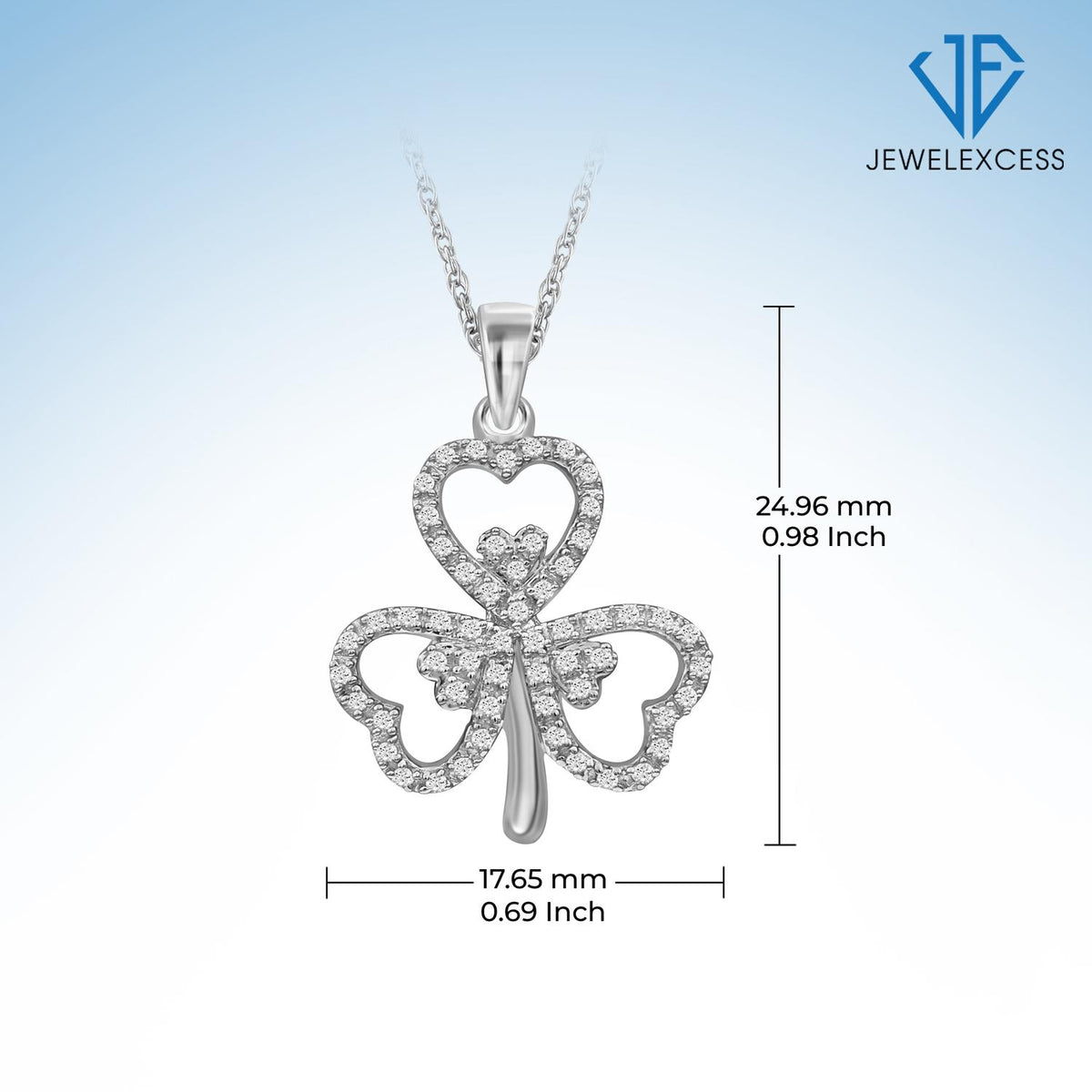 1/5 ct. T.W. White Diamond Pendant in Sterling Silver or 14K Gold over Silver