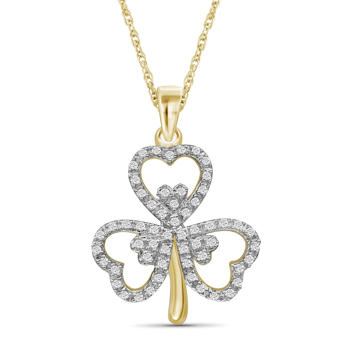 1/5 ct. T.W. White Diamond Pendant in Sterling Silver or 14K Gold over Silver