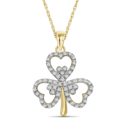 1/5 ct. T.W. White Diamond Pendant in Sterling Silver or 14K Gold over Silver