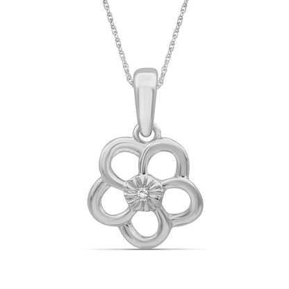 Diamond Accent Pendant in Sterling Silver