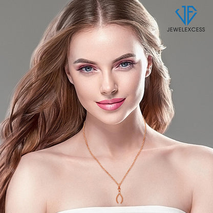 Diamond Accent Pendant in Rose Gold over Silver