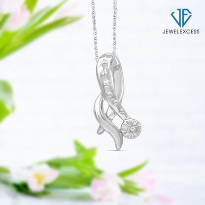 Diamond Accent Pendant in Sterling Silver