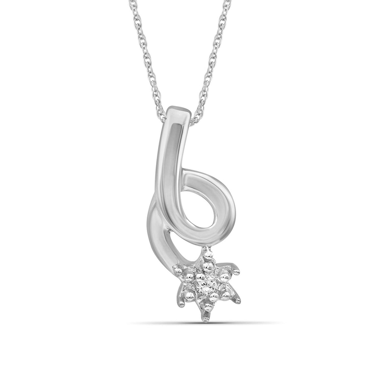Diamond Accent Pendant in Sterling Silver
