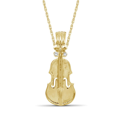 Diamond Accent Pendant in 14K Gold over Silver