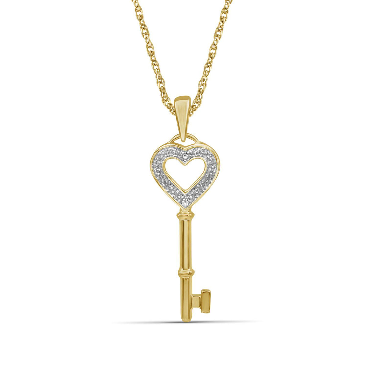 Diamond Accent Pendant in 14K Gold over Silver