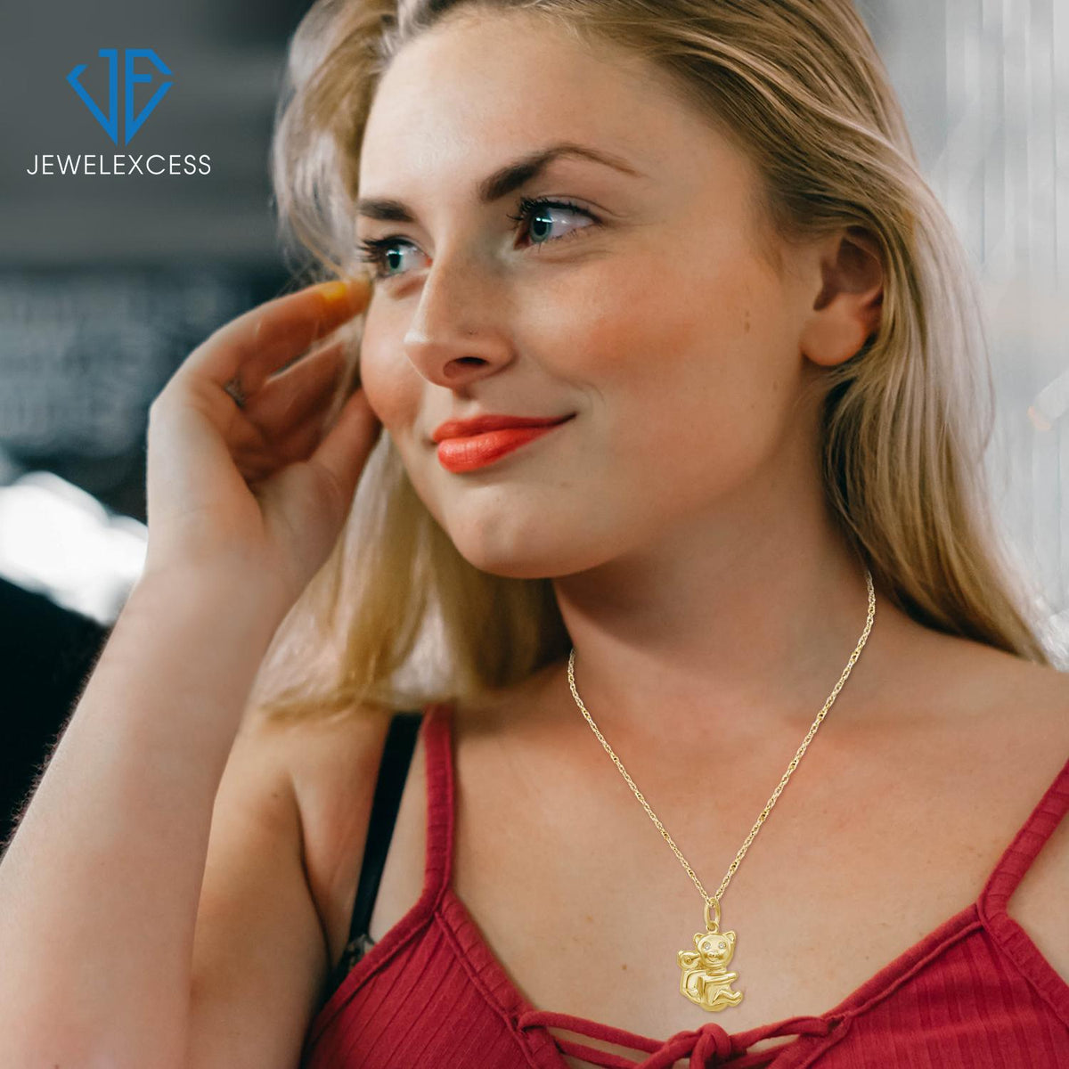 Diamond Accent Pendant in 14K Gold over Silver