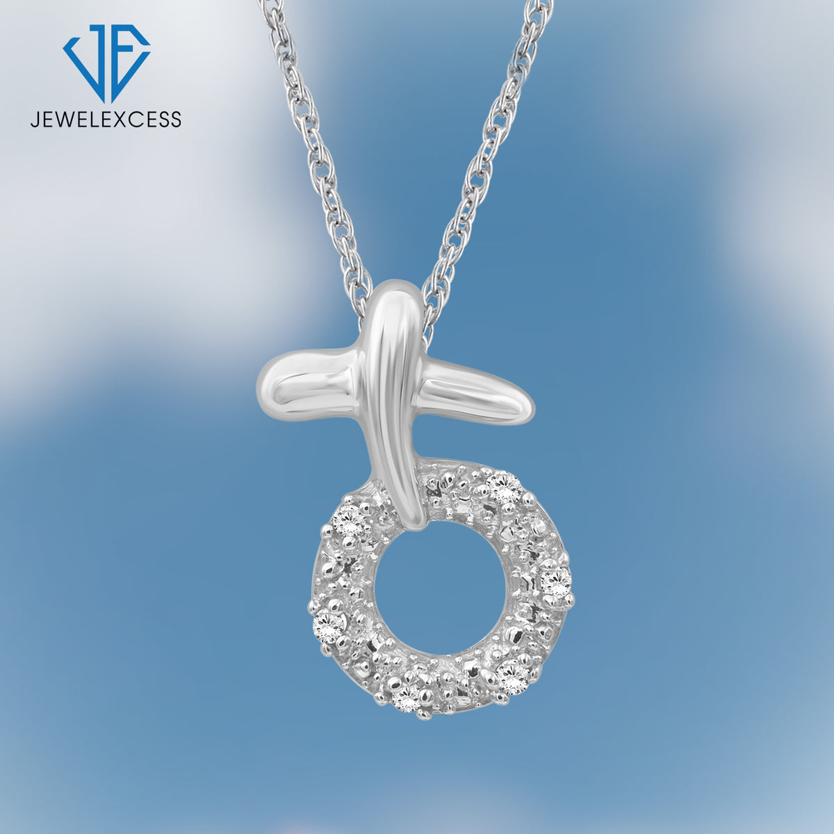 1/10 ct. T.W. White Diamond Pendant in Sterling Silver
