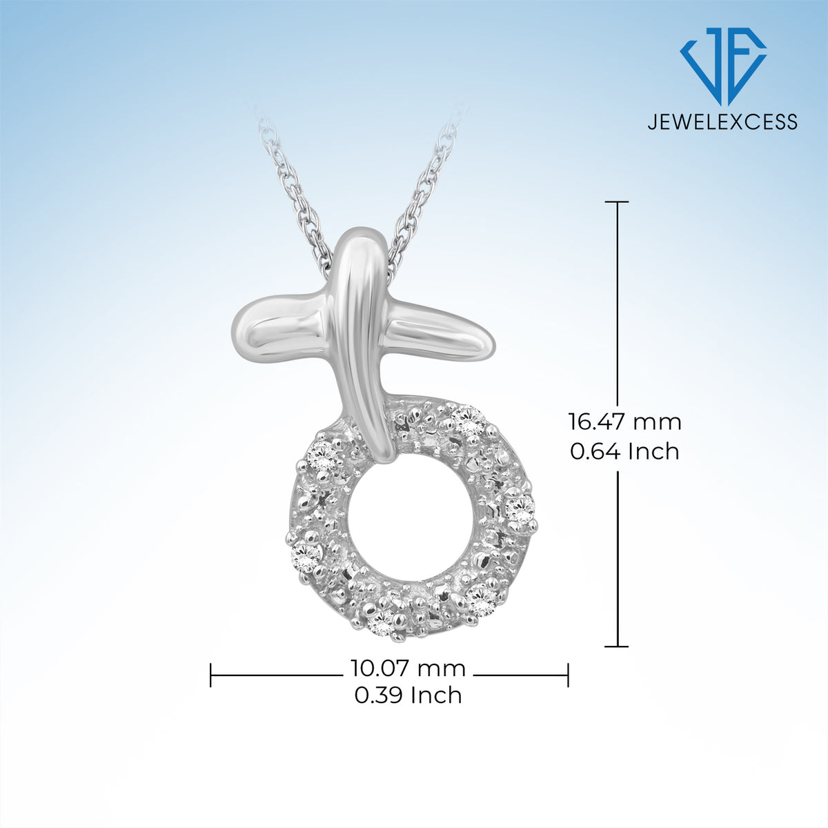 1/10 ct. T.W. White Diamond Pendant in Sterling Silver