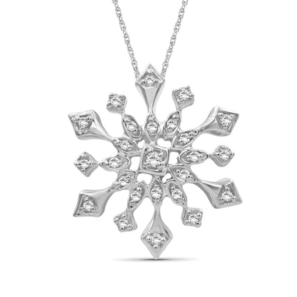 1/10 ct. T.W. White Diamond Pendant in Sterling Silver