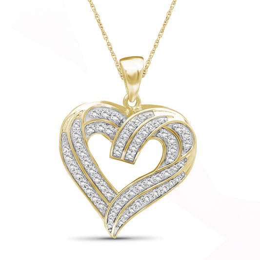 1 ct. T.W. White Diamond Heart Pendant in Sterling Silver or 14K Gold over Silver