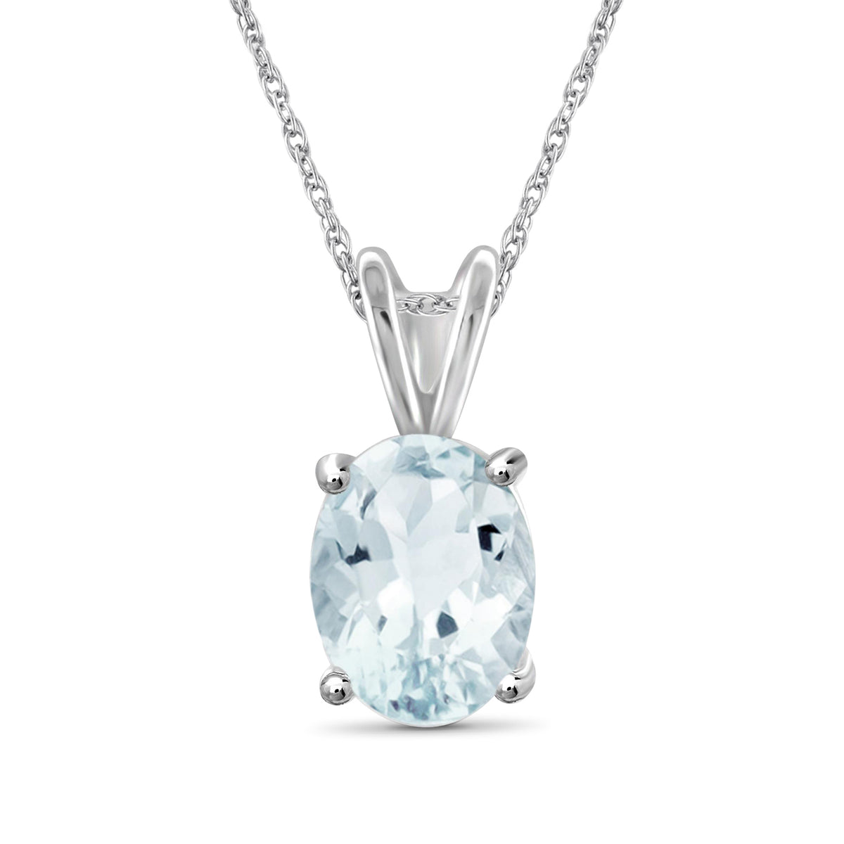 1.66 ct. T.G.W. Aquamarine Pendant in Sterling Silver