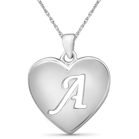 Sterling Silver initial Necklace-Cursive Initial Charm Letter Necklace –  MEF Jewels