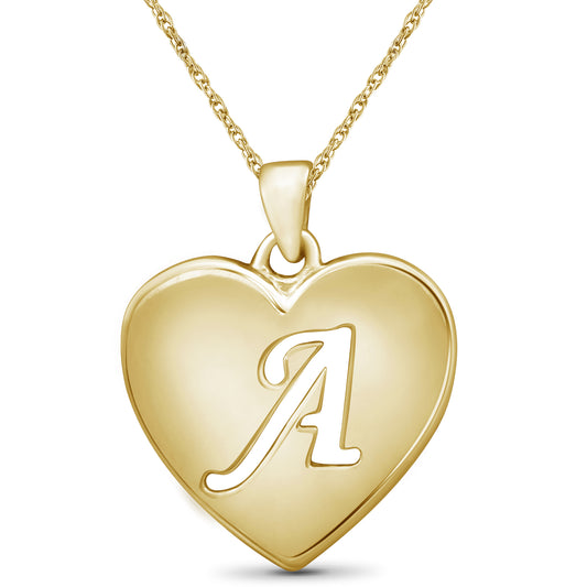 Initial Pendant in 14K Gold over Silver