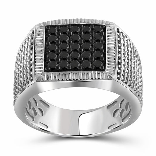 Men's 1 ct. T.W. Black Diamond Ring in Sterling Silver