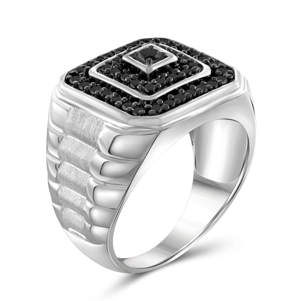 Swirls Black Onyx Signet Ring for Men Sterling Silver – Boho Magic Jewelry