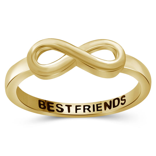 "Best Friends" Infinity Knot Ring in Sterling Silver or 14K Gold over Silver