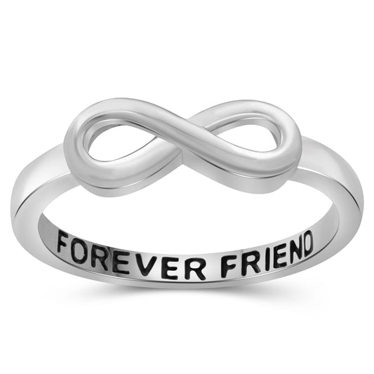 "Forever Friend" Infinity Knot Ring in Sterling Silver or 14K Gold over Silver