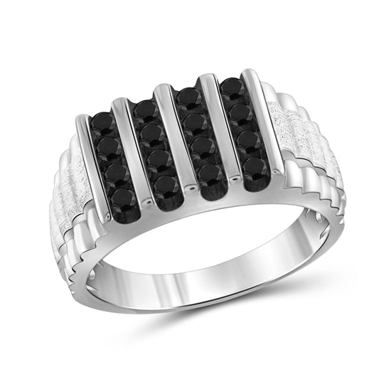 Men's 1 ct. T.W. Black Diamond Ring in Sterling Silver