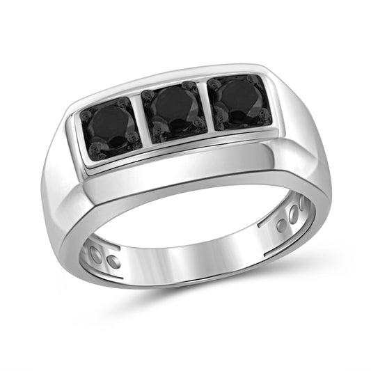 Men's 1 ct. T.W. Black Diamond Ring in Sterling Silver