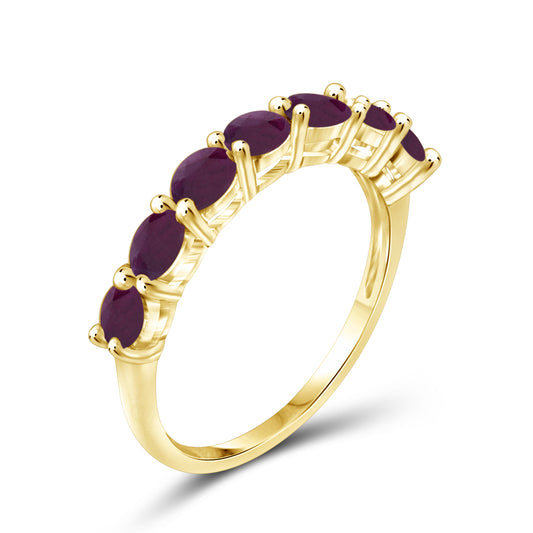 1.33 ct. T.G.W. Ruby Ring in 14K Gold over Silver