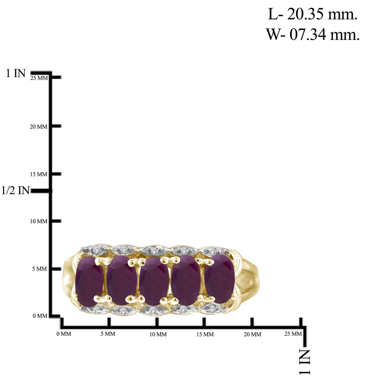 1 1/3 ct. T.G.W. Ruby & 1/20 ct. T.W. White Diamond Ring in 14K Gold over Silver
