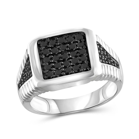 Men's 1 ct. T.W. Black Diamond Ring in Sterling Silver