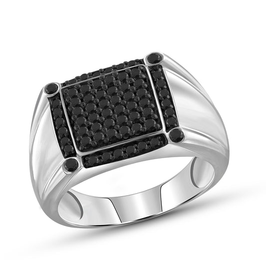 Men's 1 ct. T.W. Black Diamond Ring in Sterling Silver