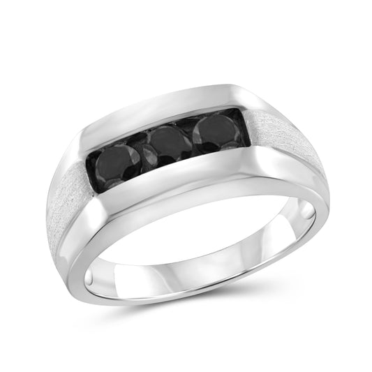 Men's 1 ct. T.W. Black Diamond Ring in Sterling Silver
