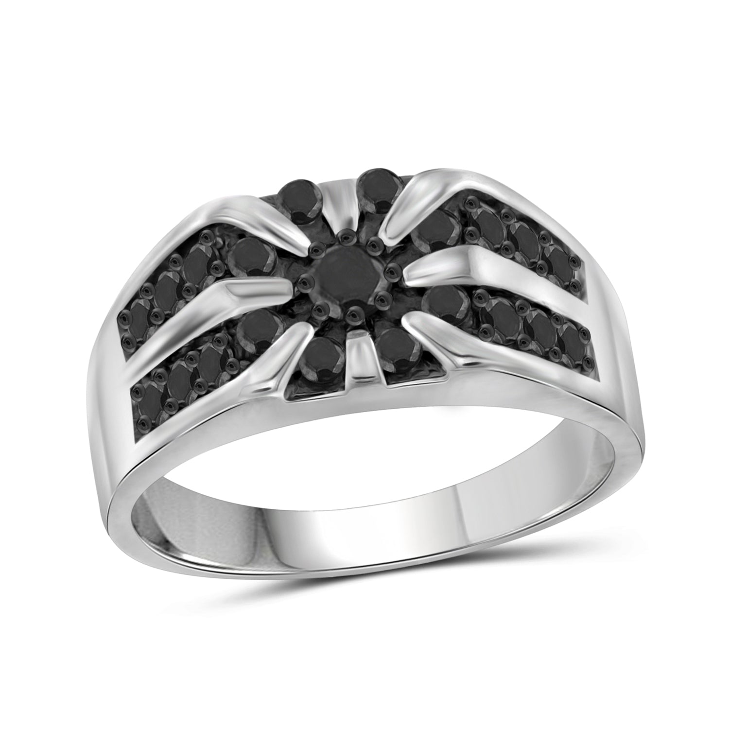 Black Diamond Rings for Men – 1CTTW Genuine Black Diamond Ring for Men – Hypoallergenic Sterling Silver Ring Men – Real Diamond Mens Rings Fashion Statement Ring – Luxurious Gifts for Him