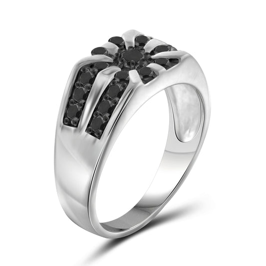 Men's 1 ct. T.W. Black Diamond Ring in Sterling Silver