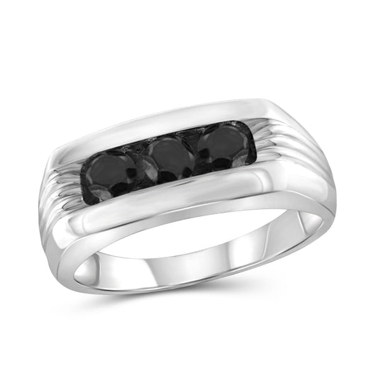 Men's 1 ct. T.W. Black Diamond Ring in Sterling Silver