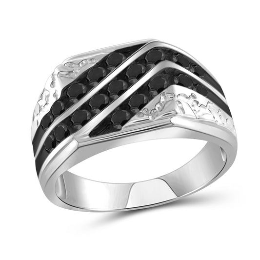 Men's 1 ct. T.W. Black Diamond Ring in Sterling Silver