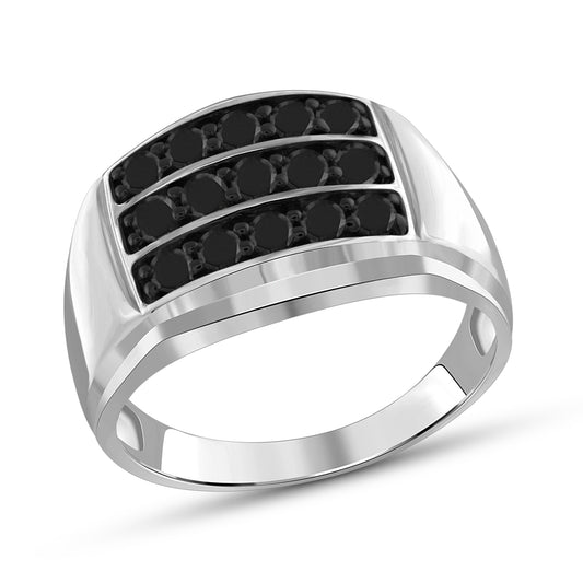 Men's 1 ct. T.W. Black Diamond Ring in Sterling Silver
